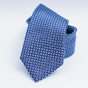 Corbata estampada azul