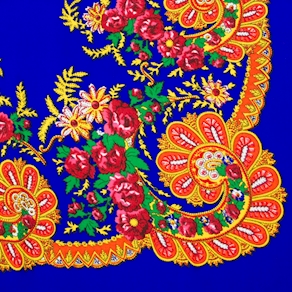 Pañuelo portugués azul en lana