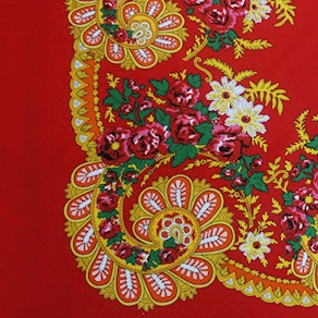 Pañuelo portugués rojo en lana