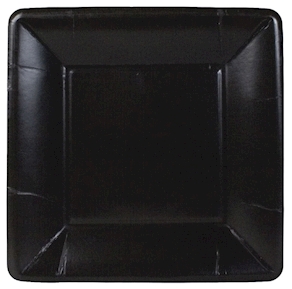 Plato de ensalada negro