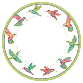 Plato llano colibríes