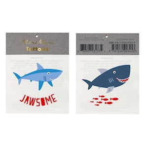 Tatuajes temporales tiburón
