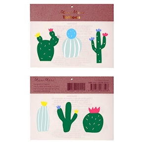 Tatuajes temporales cactus