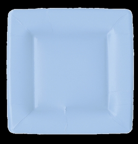 Plato azul bebe cuadrado