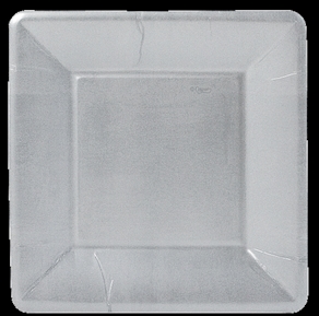 Plato plateado, pequeño