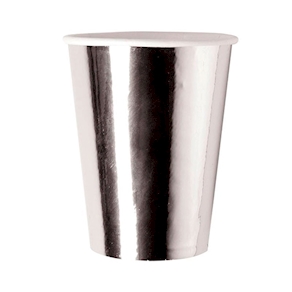 Vaso metalizado plata