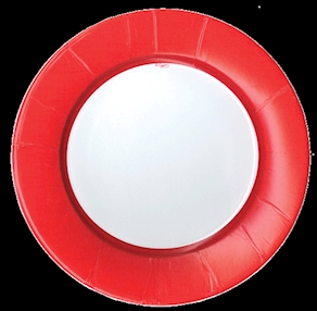 Plato rojo, pequeño