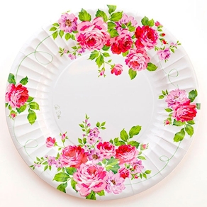 Plato llano peonías