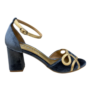 DIBIA Sandalia mod. 56297 Terciopelo Azul. Ref. 12000473